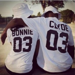 bonnie en clyde shirts wit