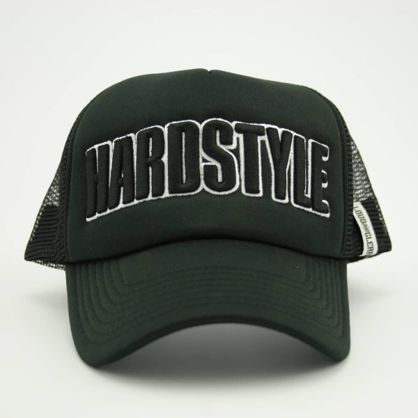 Hardstyle trucker pet zwart wit