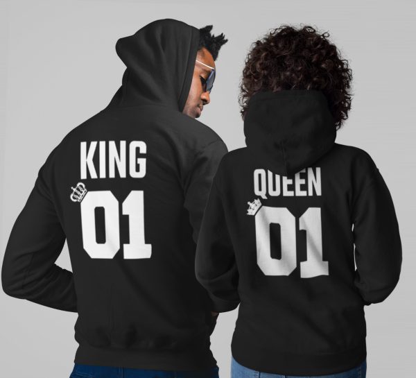 King 01 Queen 01 Hoodies