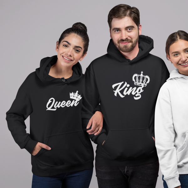 King Queen Hoodies Royal