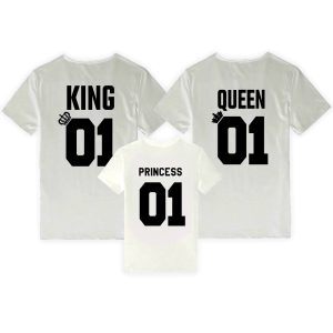 King Queen Princess shirts