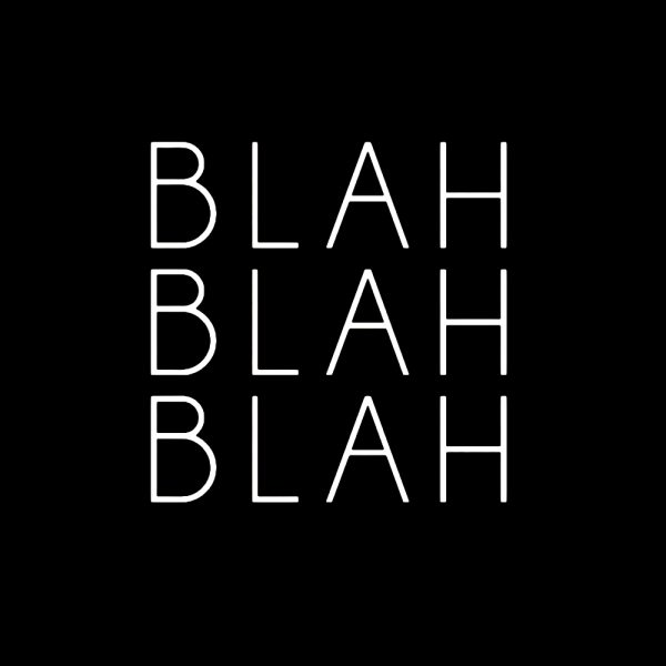 Blah Blah Blah shirt opdruk dun