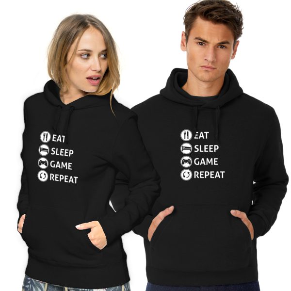 Gaming hoodie Eat Sleep Game Repeat