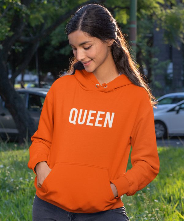 Koningsdag Hoodie Queen Tekst