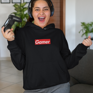 Gamer hoodie Supreme zwart