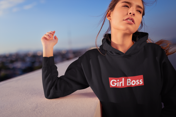 Girl Boss Hoodie Supreme zwart