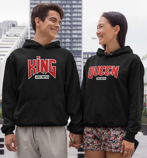 King Queen Hoodies Premium Set