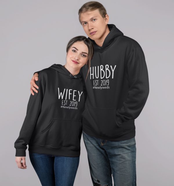 Hubby & Wifey Hoodie Met Datum