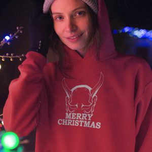 Kerst Hoodie Merry Horns