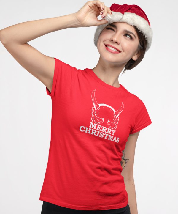 Kerst T-shirt Merry Horns