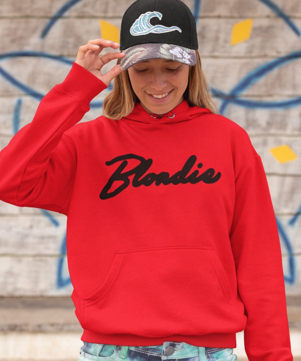 Blondie Hoodie Premium Red Black