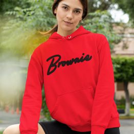 Brownie Hoodie Premium Red Black