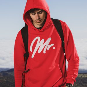 Mr Mrs Hoodie Premium Red 2
