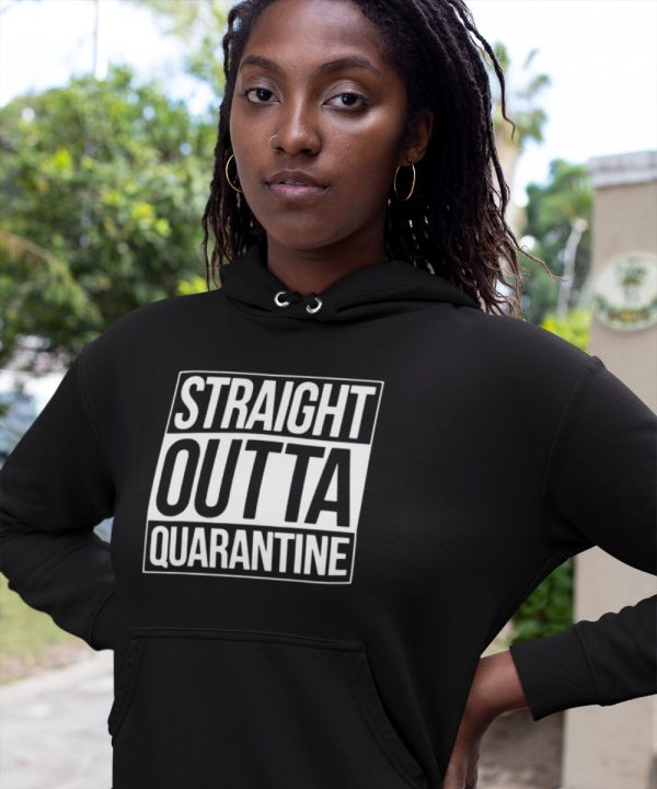 Corona Hoodie Straight Outta Quarantine