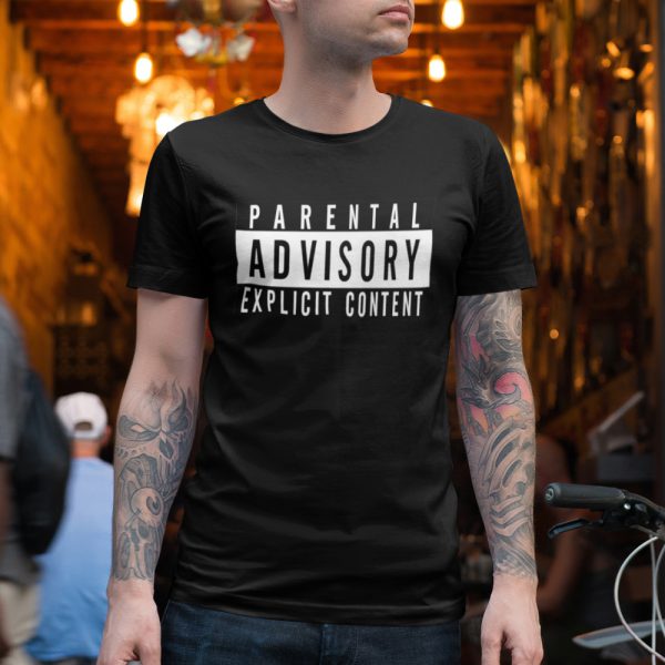 Festival Shirt Parental Advisory Zwart