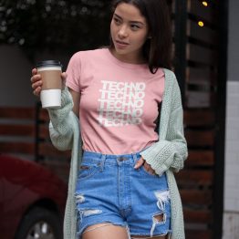 Festival Shirt Techno Roze