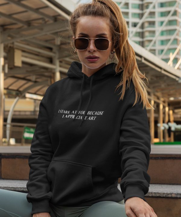 Festival Hoodie I Stare At You Zwart