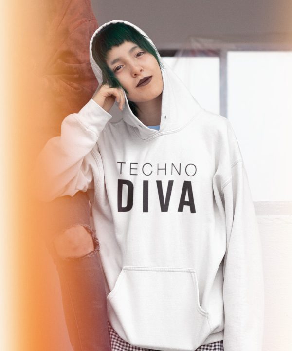 Festival Hoodie Techno Diva wit