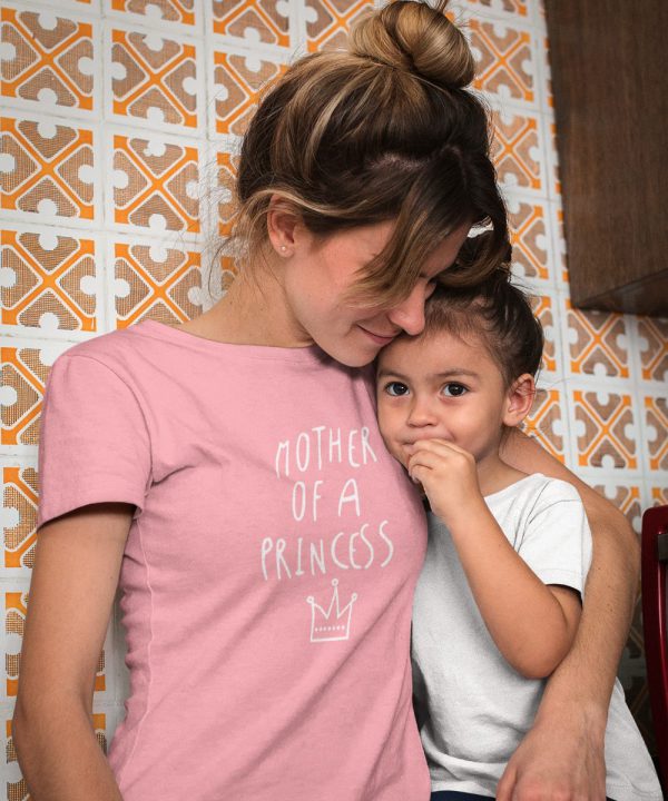 Moederdag T-Shirt Mother Of A Princess Roze