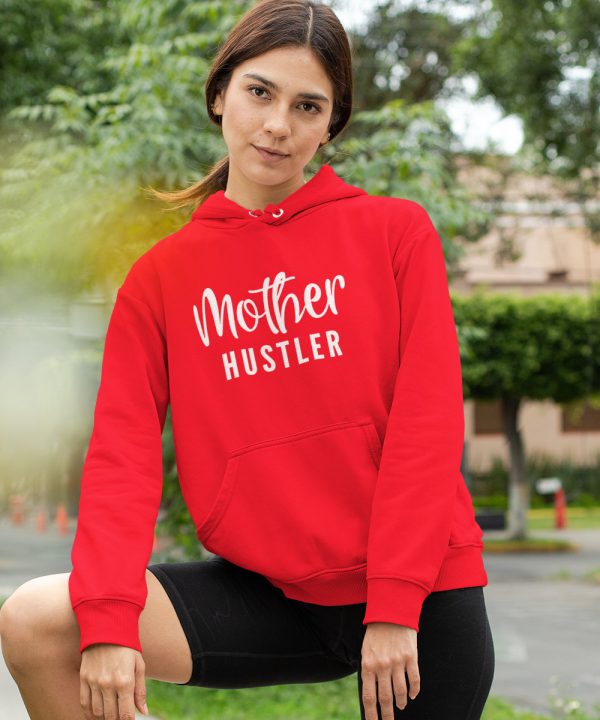 Moeder Hoodie Mother Hustler Rood