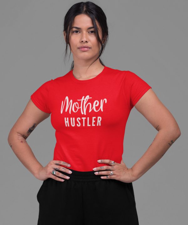 Moeder T-Shirt Mother Hustler Rood