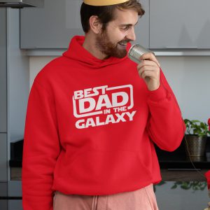 Vaderdag Hoodie Best Dad Rood