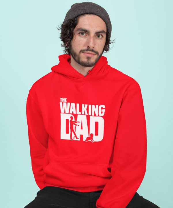 Vaderdag Hoodie walking dad Rood