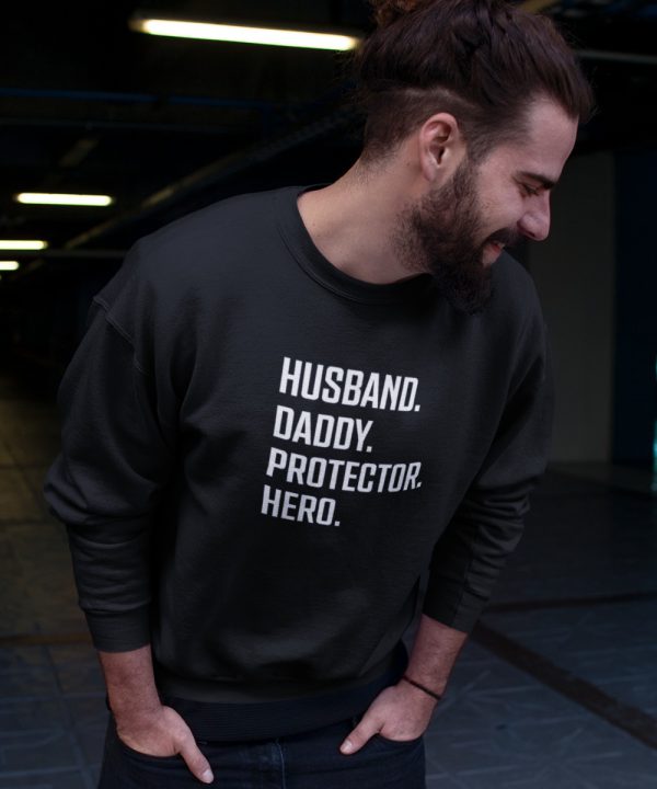 Vaderdag Trui Husband Daddy Protector Hero (1)