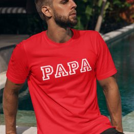 Vaderdag T-Shirt Papa Rood