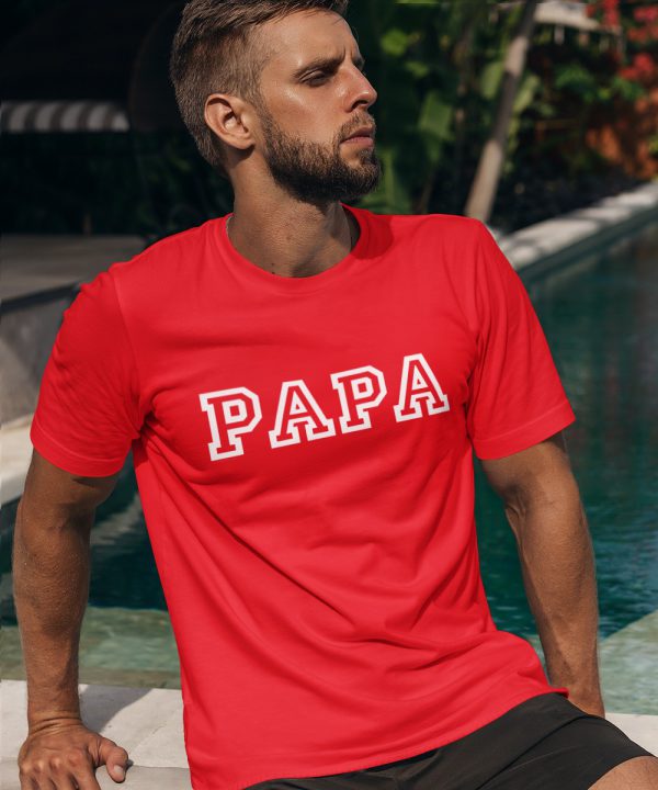 Vaderdag T-Shirt Papa Rood