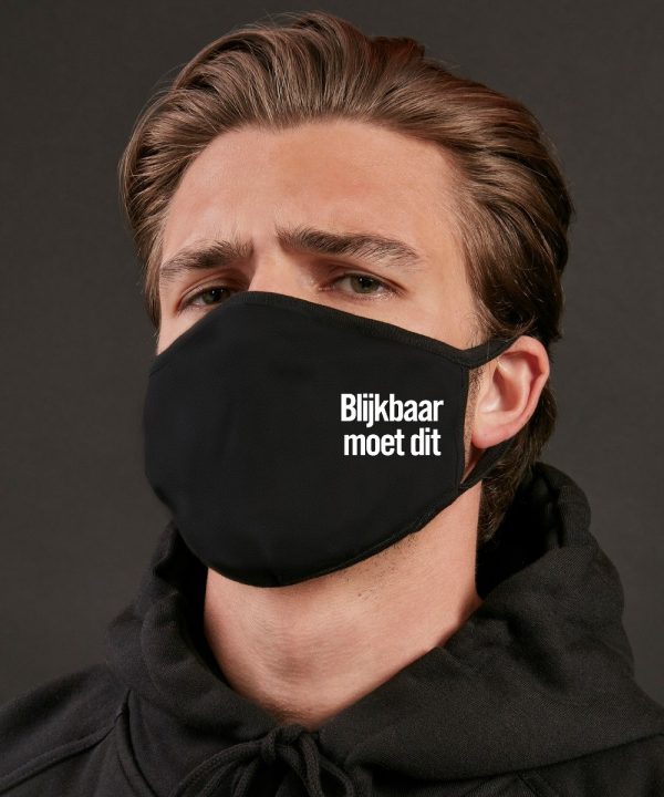 Zwart mondkapje Blijkbaar moet dit productfoto