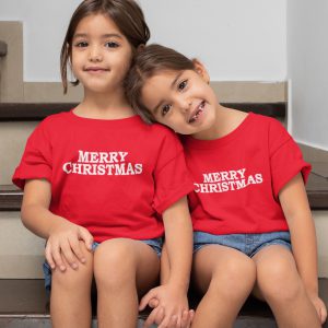 Kerst T-Shirt Merry Christmas 2 Kind