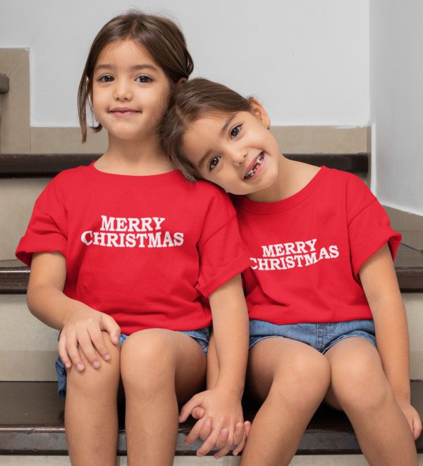 Kerst T-Shirt Merry Christmas 2 Kind