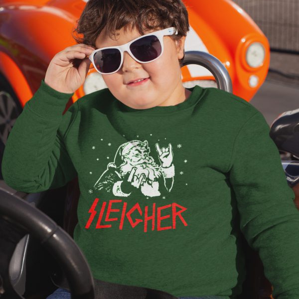 Groene Kersttrui Kind Sleigher Nu