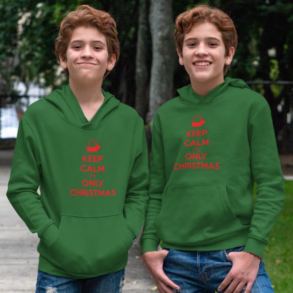 Kerst Hoodie Kind Keep Calm Premium