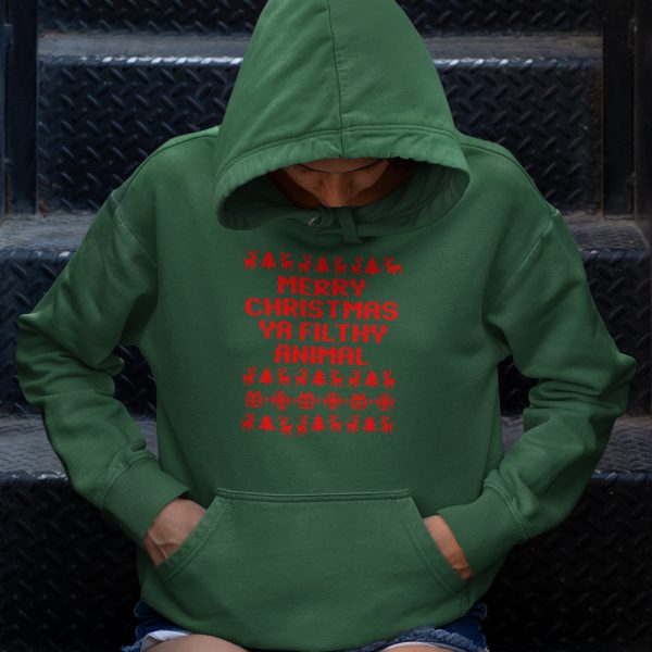 Kerst Hoodie Premium Ya Filthy Animal