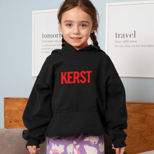 Zwarte Kerst Hoodie Kind Premium Kerst