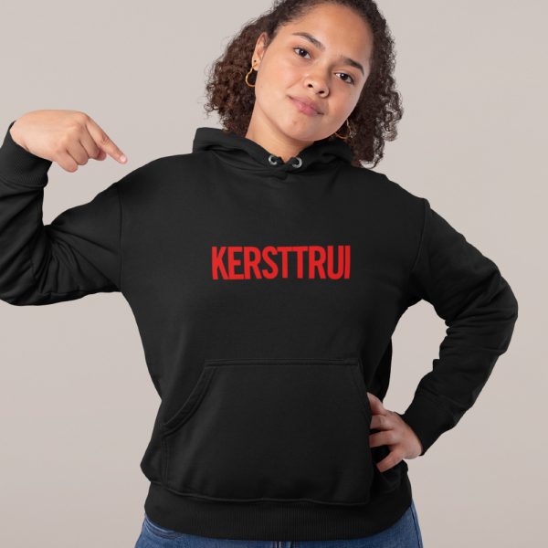 Zwarte Kerst Hoodie Premium Kersttrui