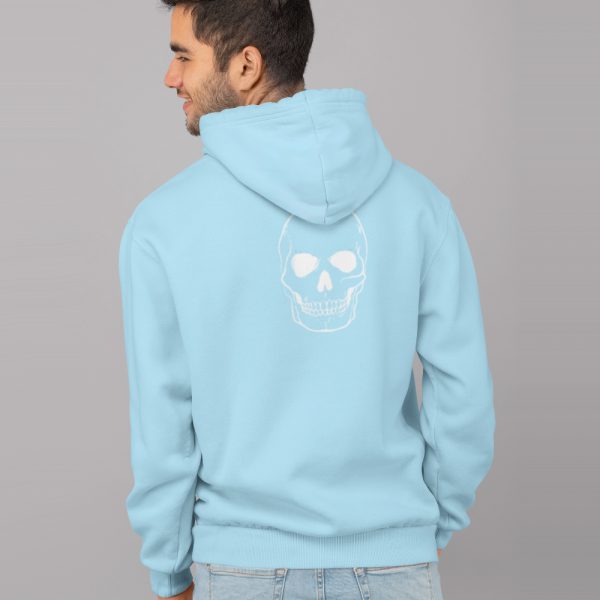 Hoodie Big Skull Back Blauw