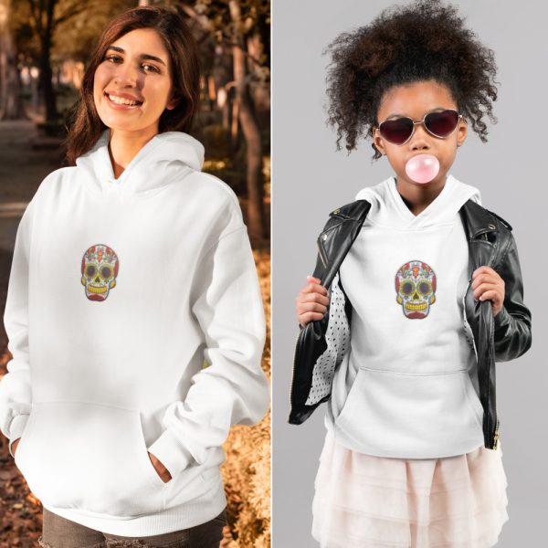 Moeder Dochter Hoodies Mexican Skull