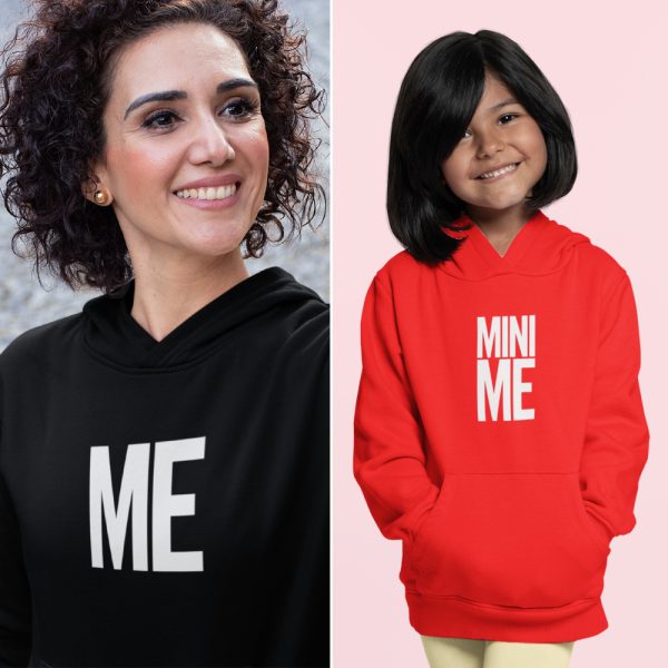 Moeder Dochter Hoodies Mrs & Mini Mrs Rood Zwart