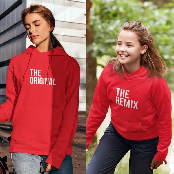 Moeder Dochter Hoodies The Original & The Remix Rood