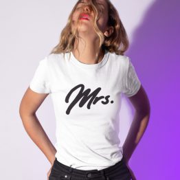 Moeder Dochter T-Shirts Mrs Wit