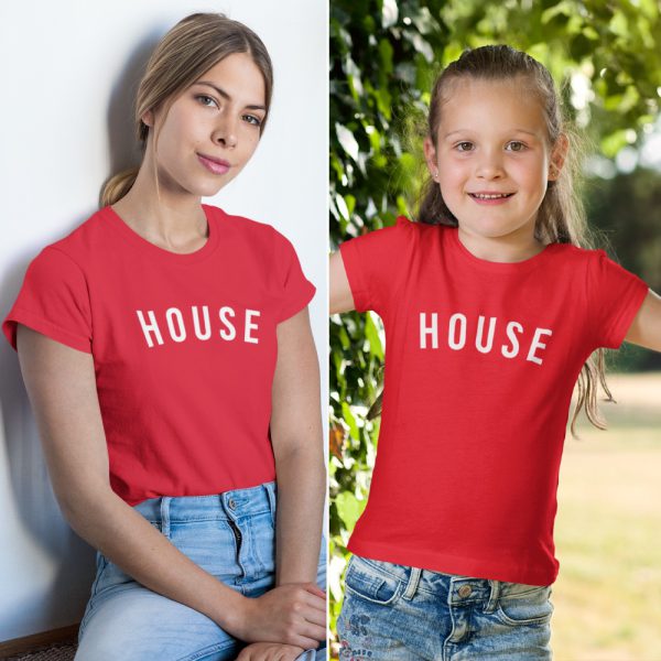 Moeder Dochter T-Shirts House Rood