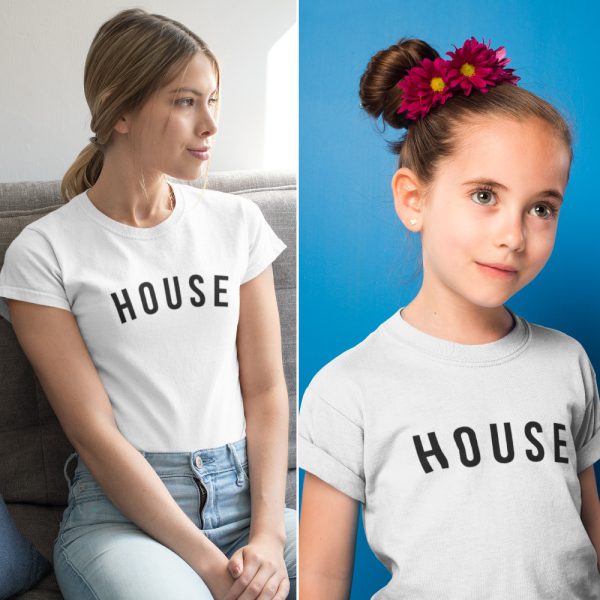 Moeder Dochter T-Shirts House Wit