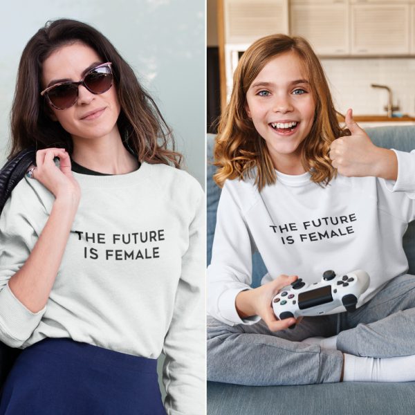 Moeder Dochter Truien The Future Is Female Wit