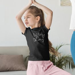 T-Shirt Kind Little Thing Zwart